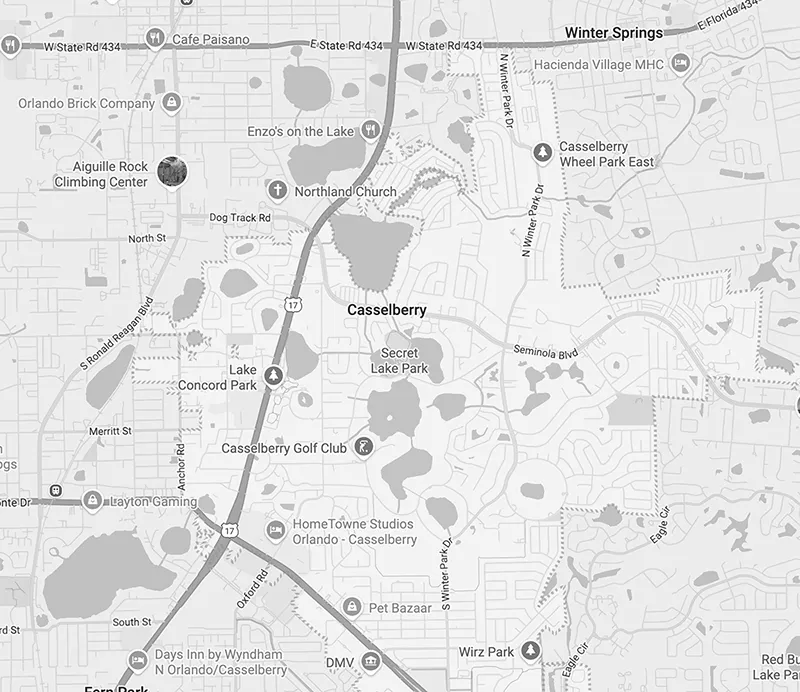 Electrician Service Area Map for Casselberry FL