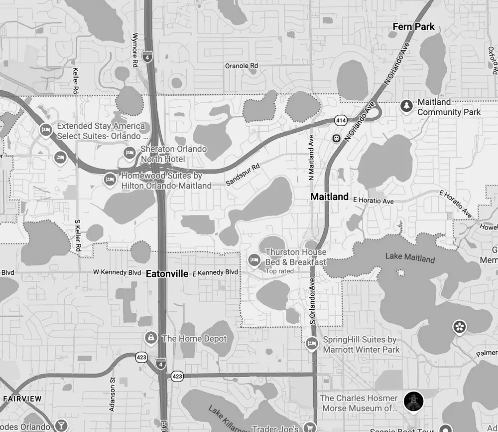 Electrician Service Area Map for Maitland FL